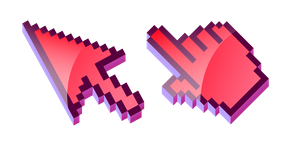 3D Red Pixel Cursor