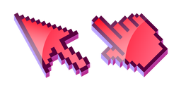 3D Red Pixel Cursor