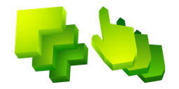 Green Abstract 3D Cursor