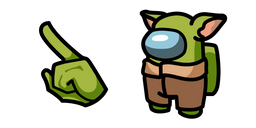 Among Us Baby Yoda Character Cursor