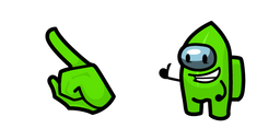 Among Us BfDI Leafy Character Cursor