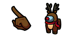 Among Us Brown Character in Antlers Cursor