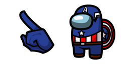 Among Us Captain America Character Cursor