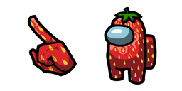 Among Us Strawberry Character Cursor