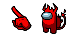 Among Us Devil Character Cursor