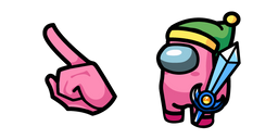 Among Us Kirby Sword Character Cursor