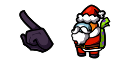 Among Us Orange Santa Character Cursor