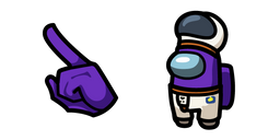 Among Us Purple Character in Astronaut Outfit Cursor