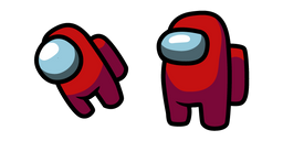 Among Us Red Character and Mini Crewmate Curseur