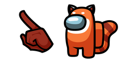 Among Us Red Panda Character Cursor