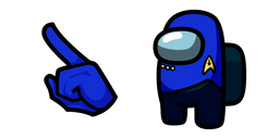 Among Us Star Trek Blue Uniform Character Cursor