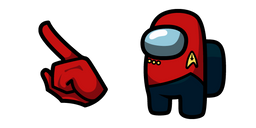 Among Us Star Trek Red Uniform Character Cursor