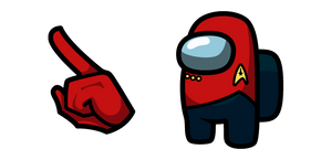 Among Us Star Trek Red Uniform Character Cursor