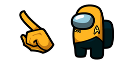 Among Us Star Trek Yellow Uniform Character Cursor
