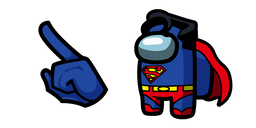 Among Us Superman Character Cursor