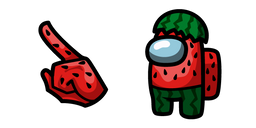 Among Us Watermelon Character Cursor