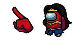 Among Us Wonder Woman Character Cursor