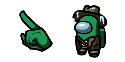 Among Us Fortegreen Character in Archae Outfit Cursor