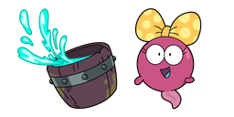 Amphibia Polly Plantar and Wooden Bucket  Cursor