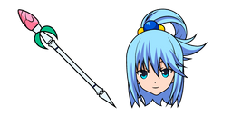 KonoSuba Aqua and Staff Cursor
