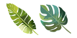 Aquarelle Tropical Leaf Cursor