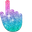 Purple and Teal Glitter Pointer