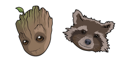 Baby Groot and Rocket Cursor