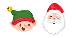 Christmas Elf and Santa Claus Cursor