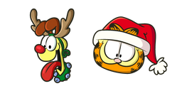 Christmas Garfield and Odie Cursor