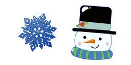 Christmas Snowflake and Snowman Cursor