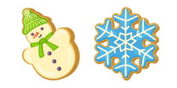Christmas Snowman Cookie and Snowflake Cookie Cursor