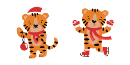 Christmas Tiger Cursor