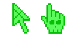 Green Skull Pixel Cursor