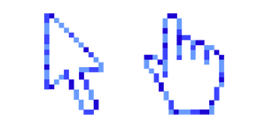 Курсор White-Blue Mix Pixel