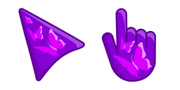 Purple Butterflies Cursor