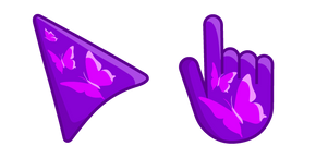 Purple Butterflies Cursor