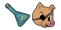Cuphead Porkrind and Roundabout Bottle Cursor