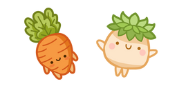 Cute Carrot and Radish Cursor