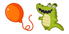Cute Crocodile with a Balloon Curseur