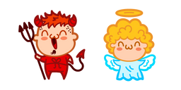 Cute Devil and Angel Cursor
