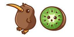Cute Kiwi Fruit and Bird Cursor