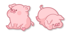 Cute Melancholic Pig Cursor