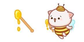 Cute Mochi Mochi Peach Cat Bee Cursor