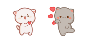Cute Mochi Mochi Peach and Goma Cats Cursor