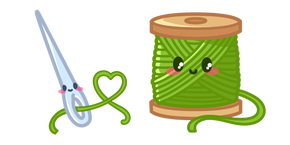 Cute Needle and Spool of Thread Cursor