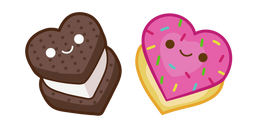 Cute Oreo and Donut Hearts Cursor