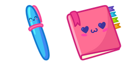 Cute Pen and Notebook Cursor