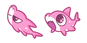 Cute Pink Shark Cursor