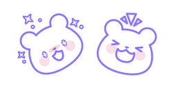 Cute Purple Polar Bear Cursor