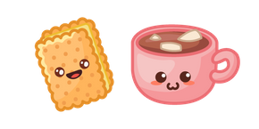 Cute Sandwich Cookie and Cocoa Cursor